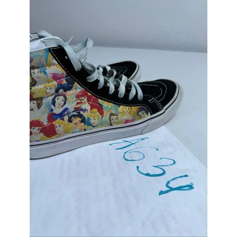 Vans SK8-Hi Women’s Disney Multi Princess Print Rare High top size 8 See Notes